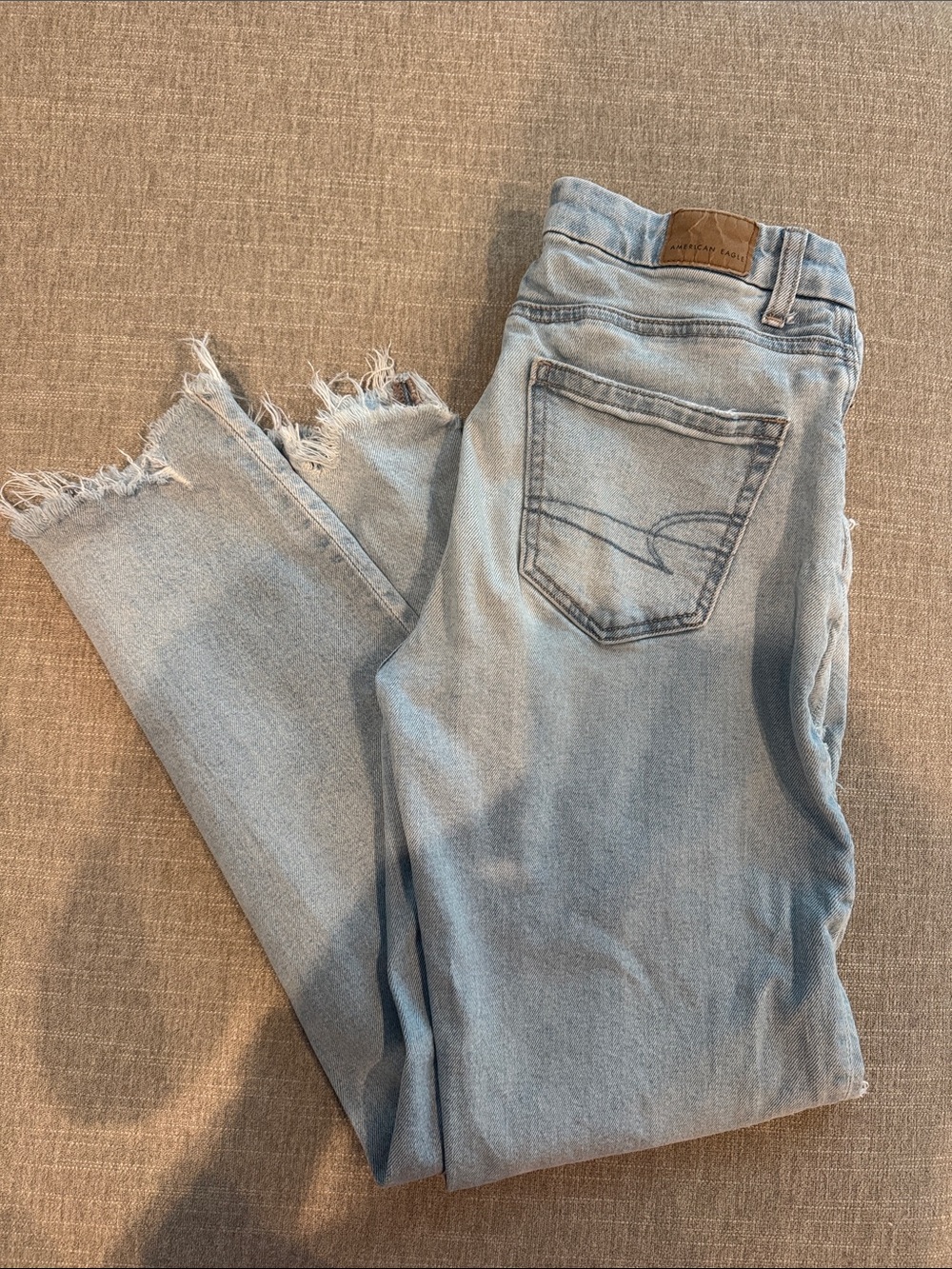 American Eagle Outfitters Light Blue Distressed Boyfriend Jeans - Picture 5 of 5